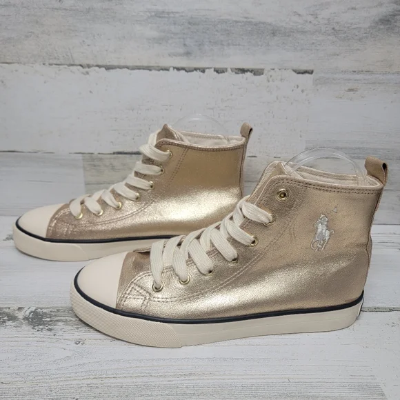 Polo Ralph Lauren Shoes Polo Ralph Lauren Gold Metallic High